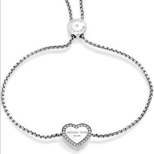 Michael Kors Women's Stainless Steel  Slider Bracelet with Crystal Accents